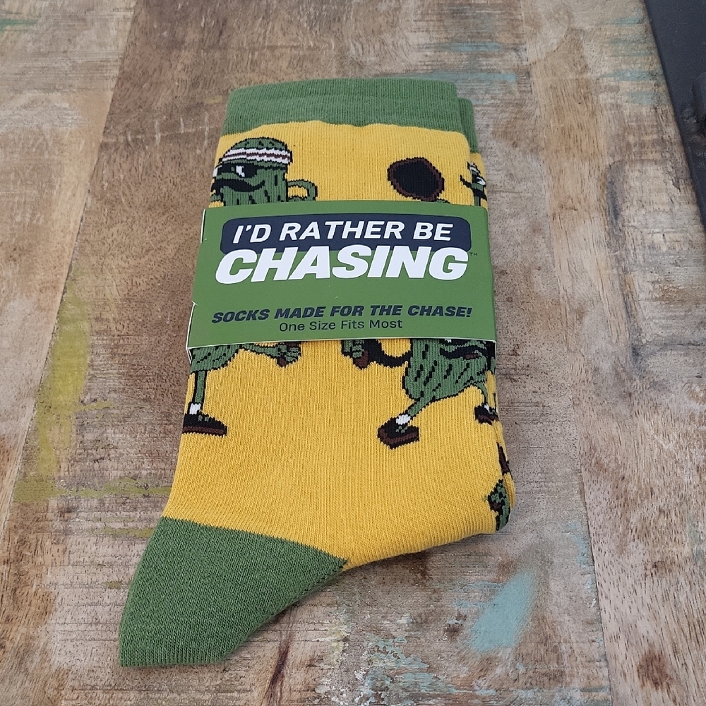 I'd Rather Be Chasing Pickleball Themed Socks